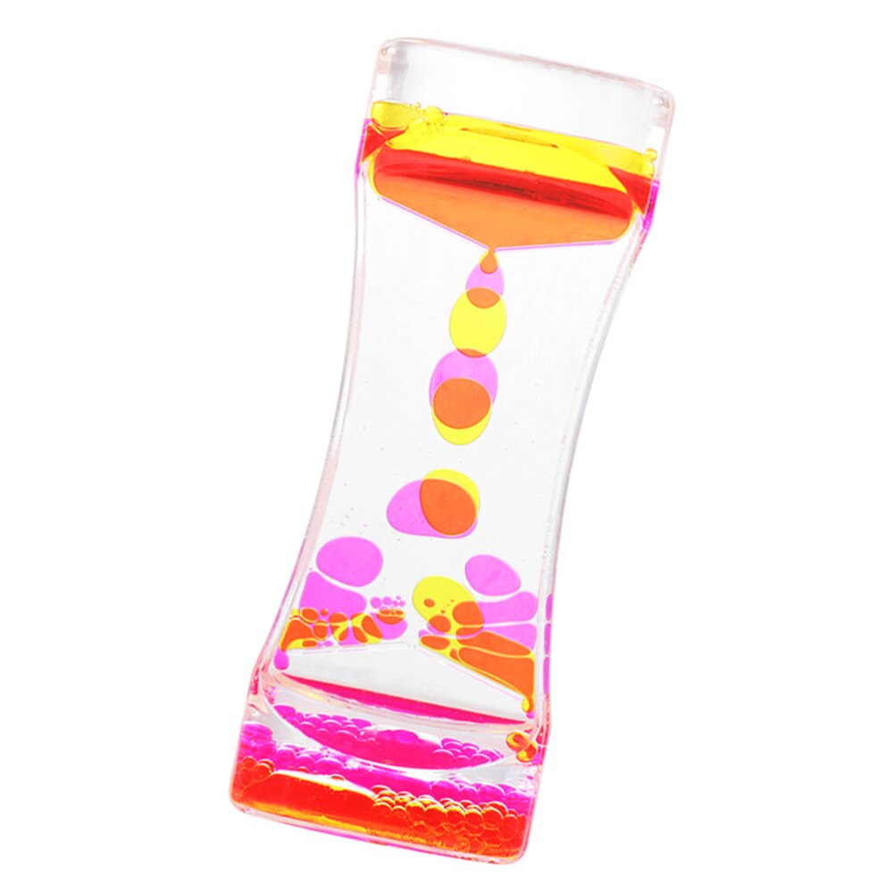 Slim Waist Liquid Motion Bubbler Timer Desk Two-color Action Liquid Timer: Pink Yellow