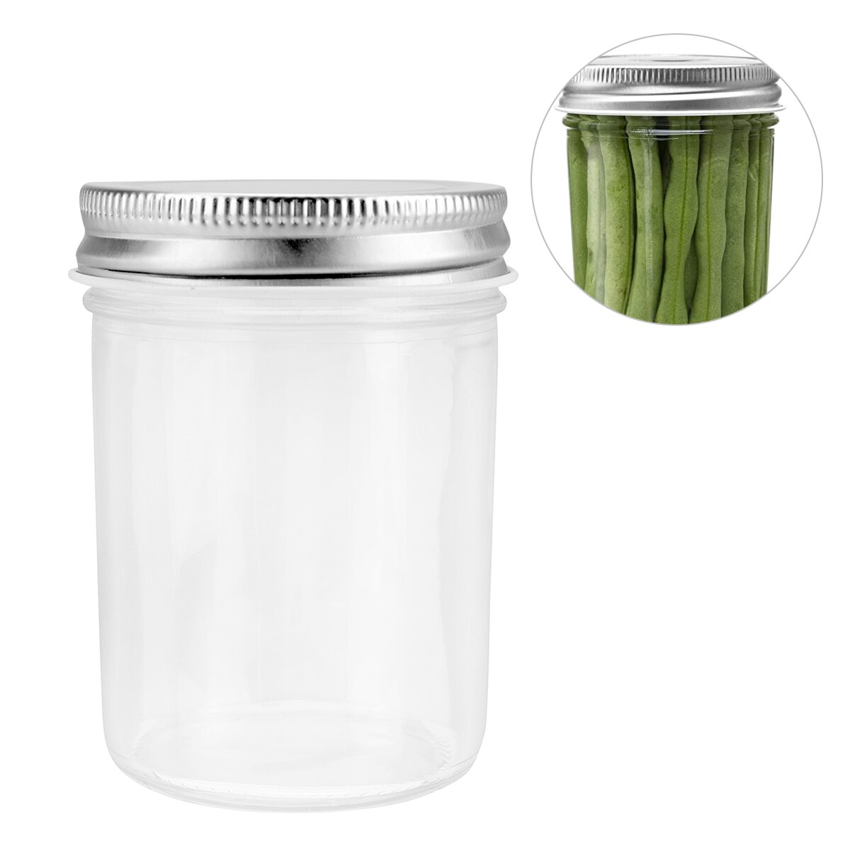 Tarros de vidrio para cocina, contenedor sellado para almacenamiento de miel, tarros de almacenamiento de Caviar, botellas de vidrio con tapa para alimentos, 6 uds.