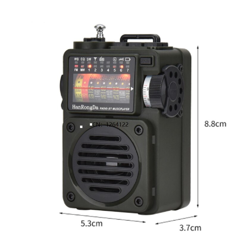 Hrd 700 Draagbare Multimedia Muziekspeler Volledige Band Broadcast Receptie Ondersteuning Bluetooth Tf-kaart Afspelen Speler