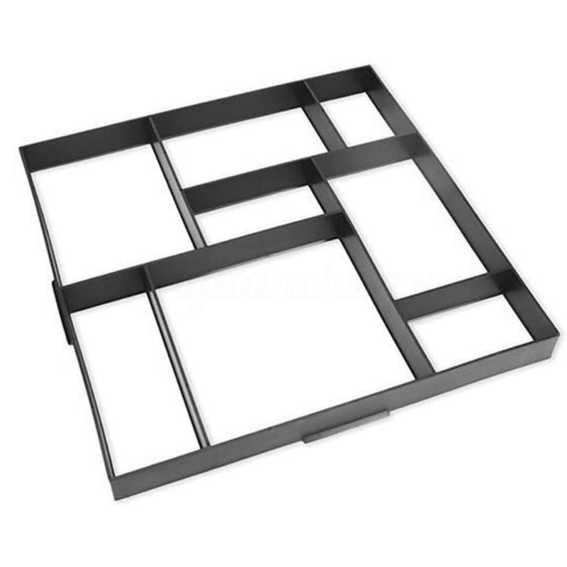 Plastic DIY Garden Path Maker Cement Brick Walkway Paving Mold Stone Road Mold Courtyard Road Concrete Pavement Tool