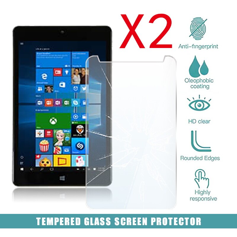 2Pcs Tablet Tempered Glass Screen Protector Cover for NuVision TM800P610L 8 Inch Tablet Explosion-Proof Tempered Film: Default Title
