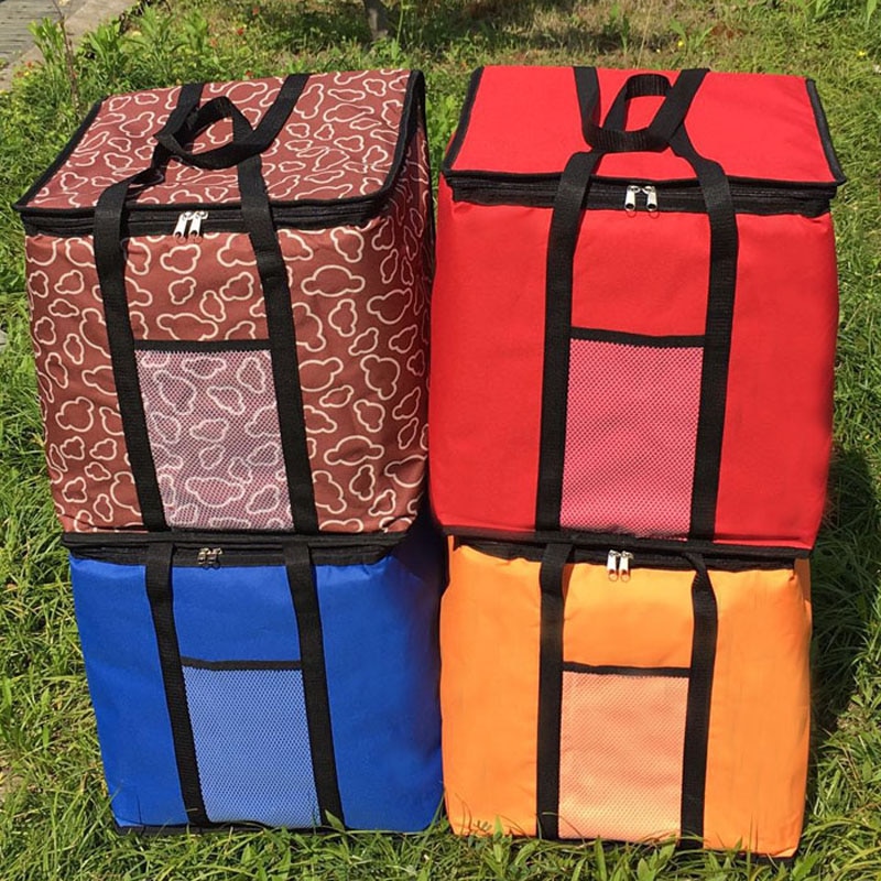 6 inch pizza bag outdoor take aways food container 29cm/38cm height thermal bag knitted AL foil