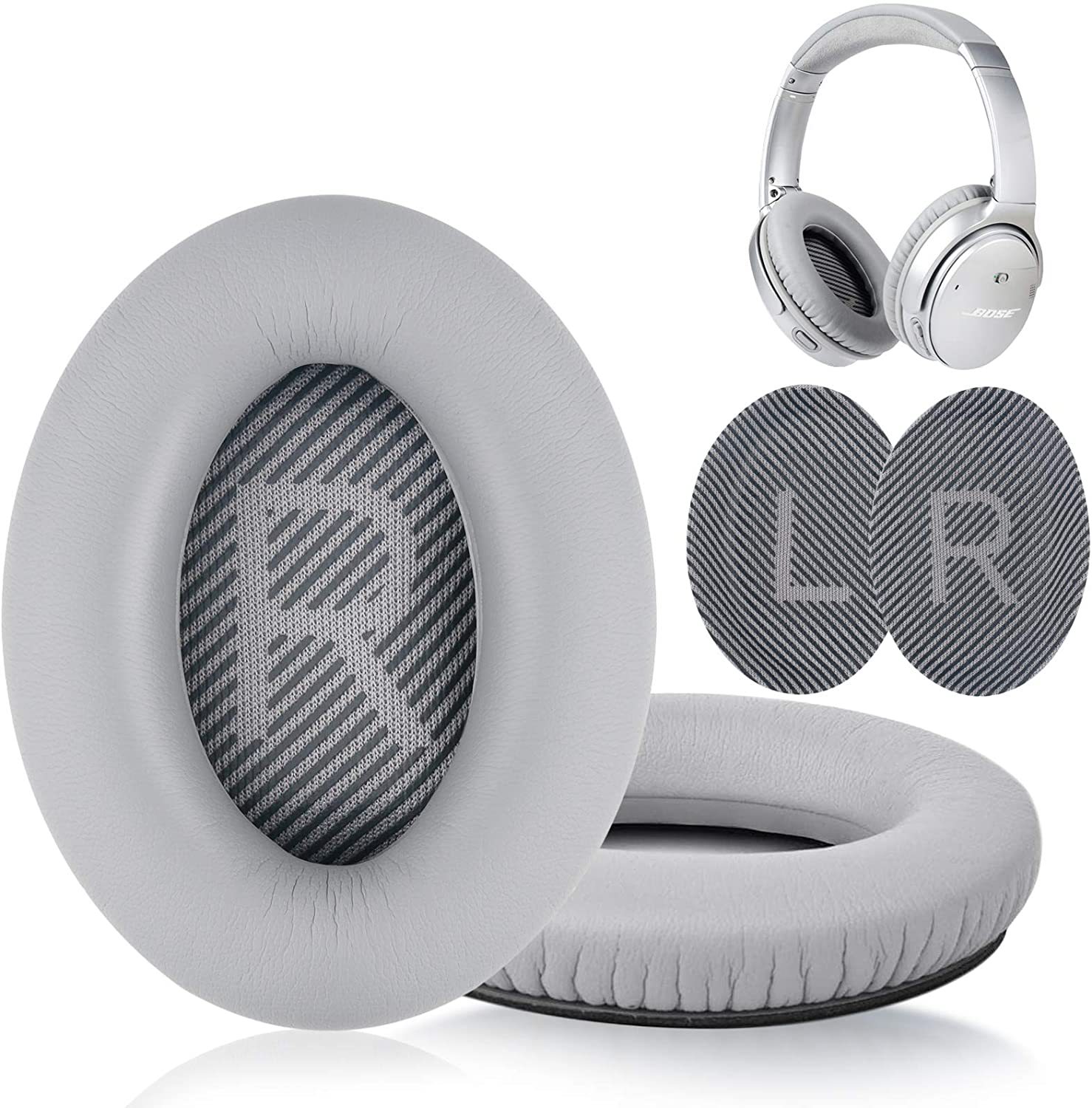 Professionele oorkussens voor BOSE QC35 voor QuietComfort 35 & 35 ii BOSEQC35 QC2, AE2, AE2i QC15 AE2 SoundTrue hoofdtelefoonkussen: GRIJS