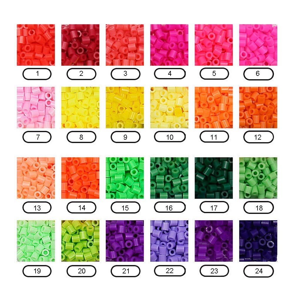 1000pcs 5mm/2.6mm EVA Hama Perler Kralen Speelgoed Kids Fun Craft DIY Handmaking Zekering Kraal Multicolor intelligentie Educatief Speelgoed: 5mm