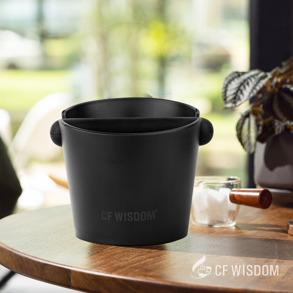 CF WISDOM Koffie Klopbox Espresso Grondbak Duurzame Antislip Koffieafvalcontainer voor Thuis Barista Commercieel Café Gebruik