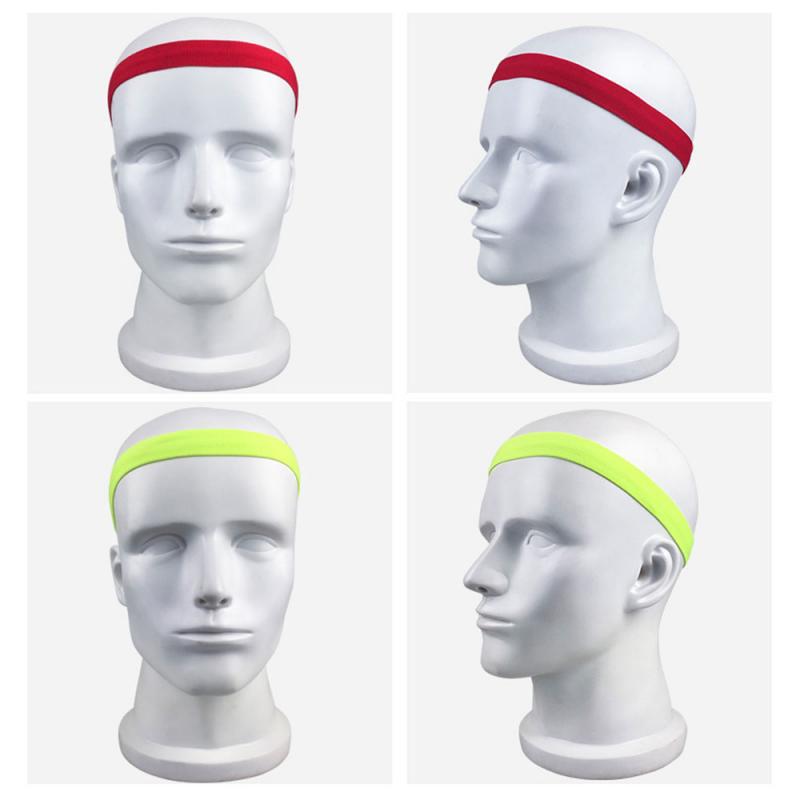 Sweatband Gym Fitness Yoga Sweat Headband For Men Women Sports Hair Band Anti-Slip Elastic Rubber Hairband