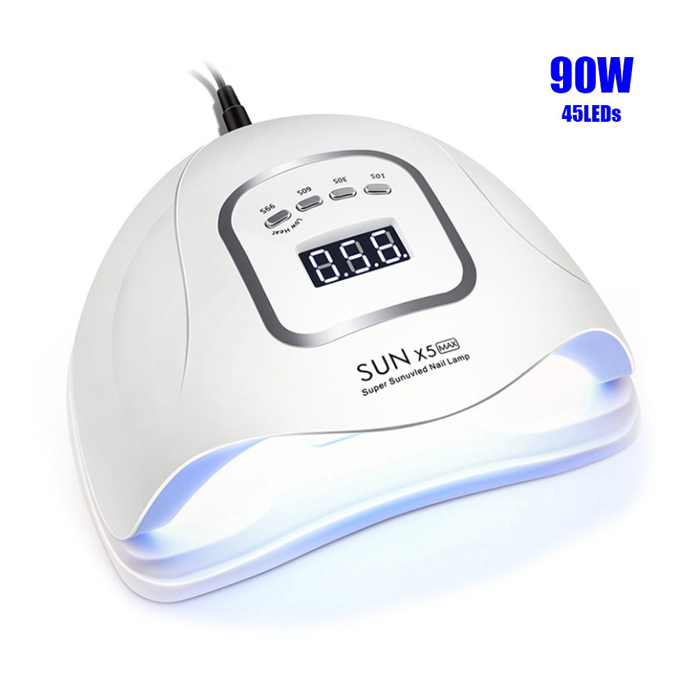 80W 2-In-1 Uv Led Nail Lamp & Nail Dust Collector Machine 36 Leds Nail Droger manicure Met Twee Krachtige Ventilator Nail Stofafzuiging: 90W SUNX 5MAX