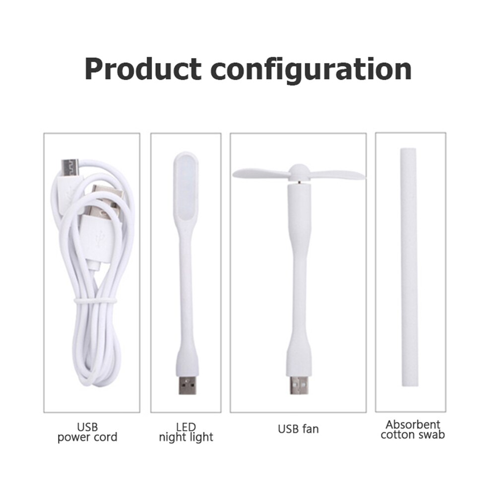 200ML Ultrasonic Air Humidifier Car Humidifier Small USB Diffuser Auto Shut-Off Cool Mist Vaporizer for Home Office