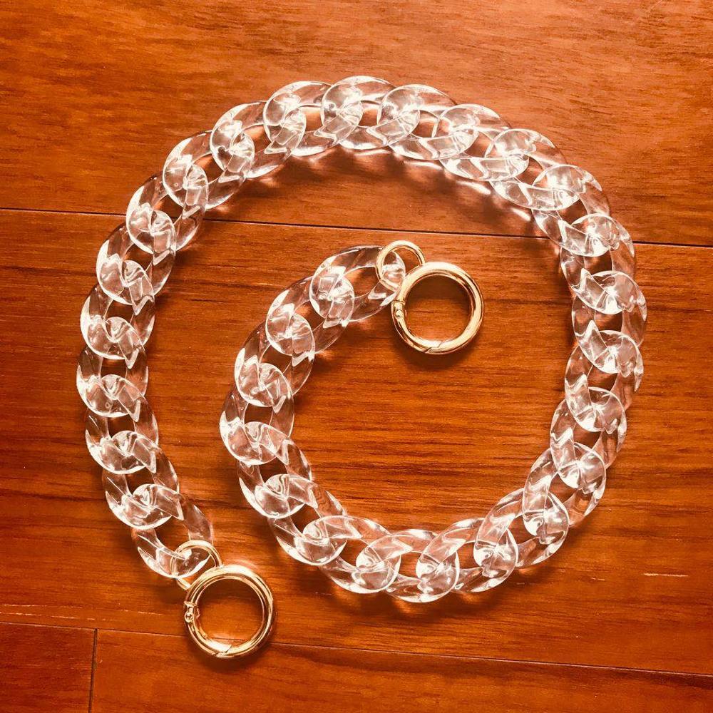 Helder transparant chains strap Acryl plastic riem... – Grandado