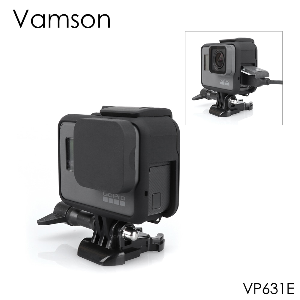 Vamson för gopro tillbehör hero 7 6 5 svart 7 silver/vit skyddsram väska kantskydd hölje fäste  vp631