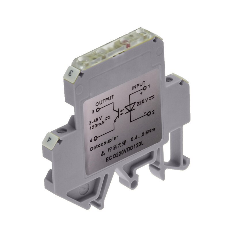 Optocoupler Module Ultra-thin Rail 220V AC and DC Input 5-48V Output