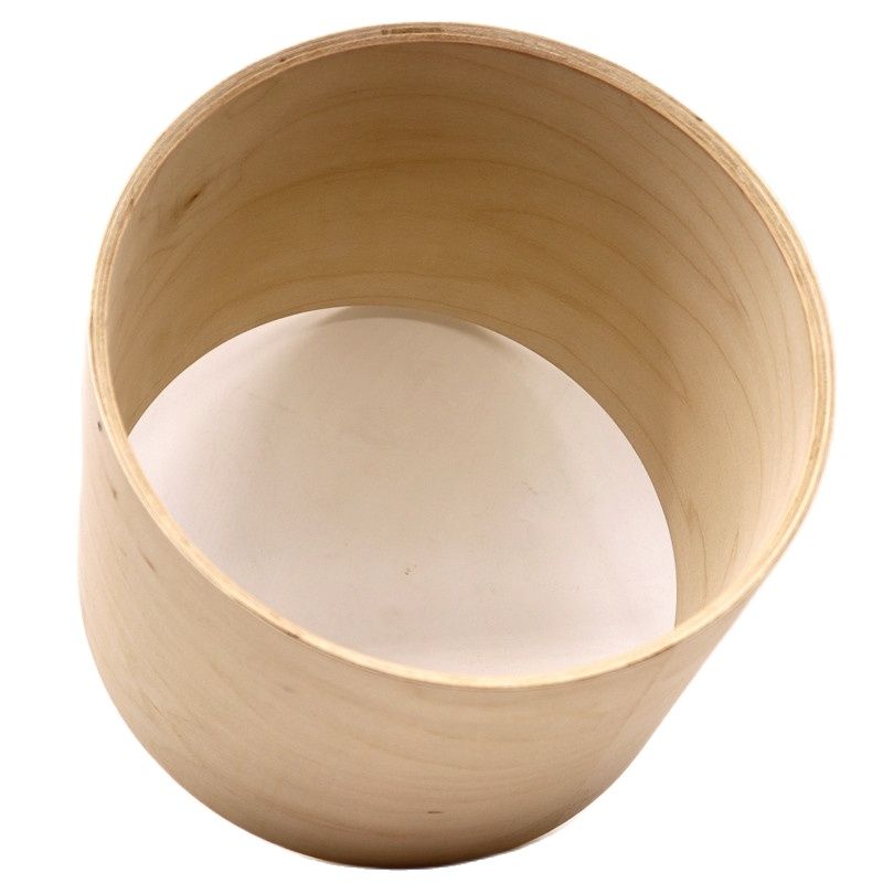 Corps de tambour en bois de bouleau 16x14 pouces, coquille de tambour couleur bois avec bord de roulement à 45 degrés, sans trous 16 pouces de diamètre 14 pouces de profondeur