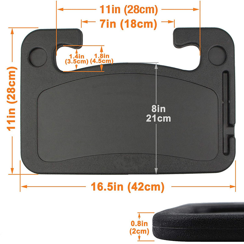 Auto Tisch Halfter Lenkrad Auto Laptop Computer Schreibtisch halterung Ständer Tisch essen Arbeits wagen trinken essen Kaffee Waren Halfter Tablett: Weiß