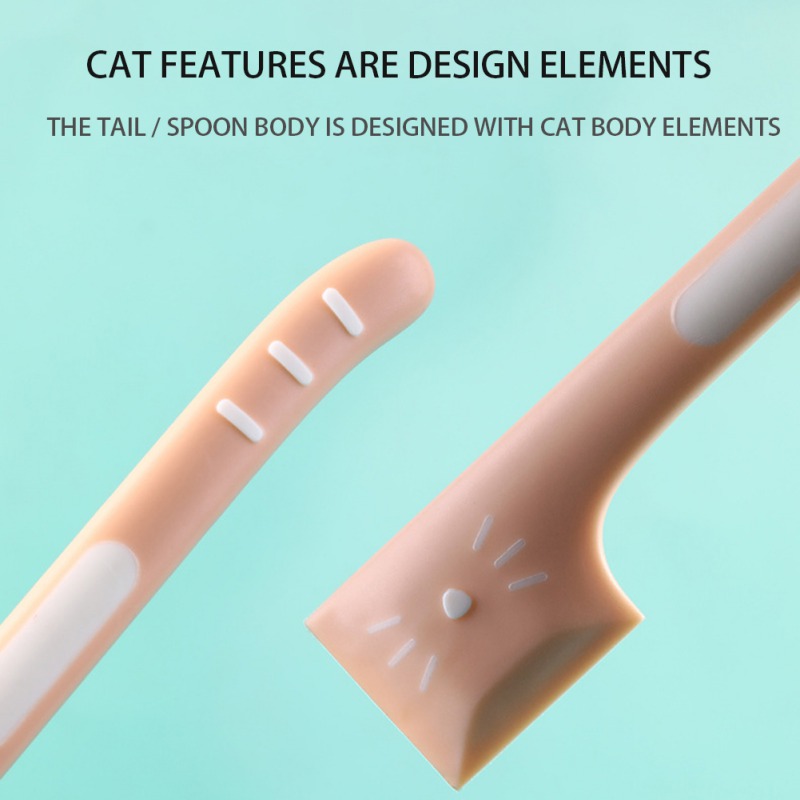 Cat Canned Food Spoon Pet Food Mixing Spoon Scraper Pet Feeding Tools Long Handle Scoops For Dogs Cats Feeding Bowl