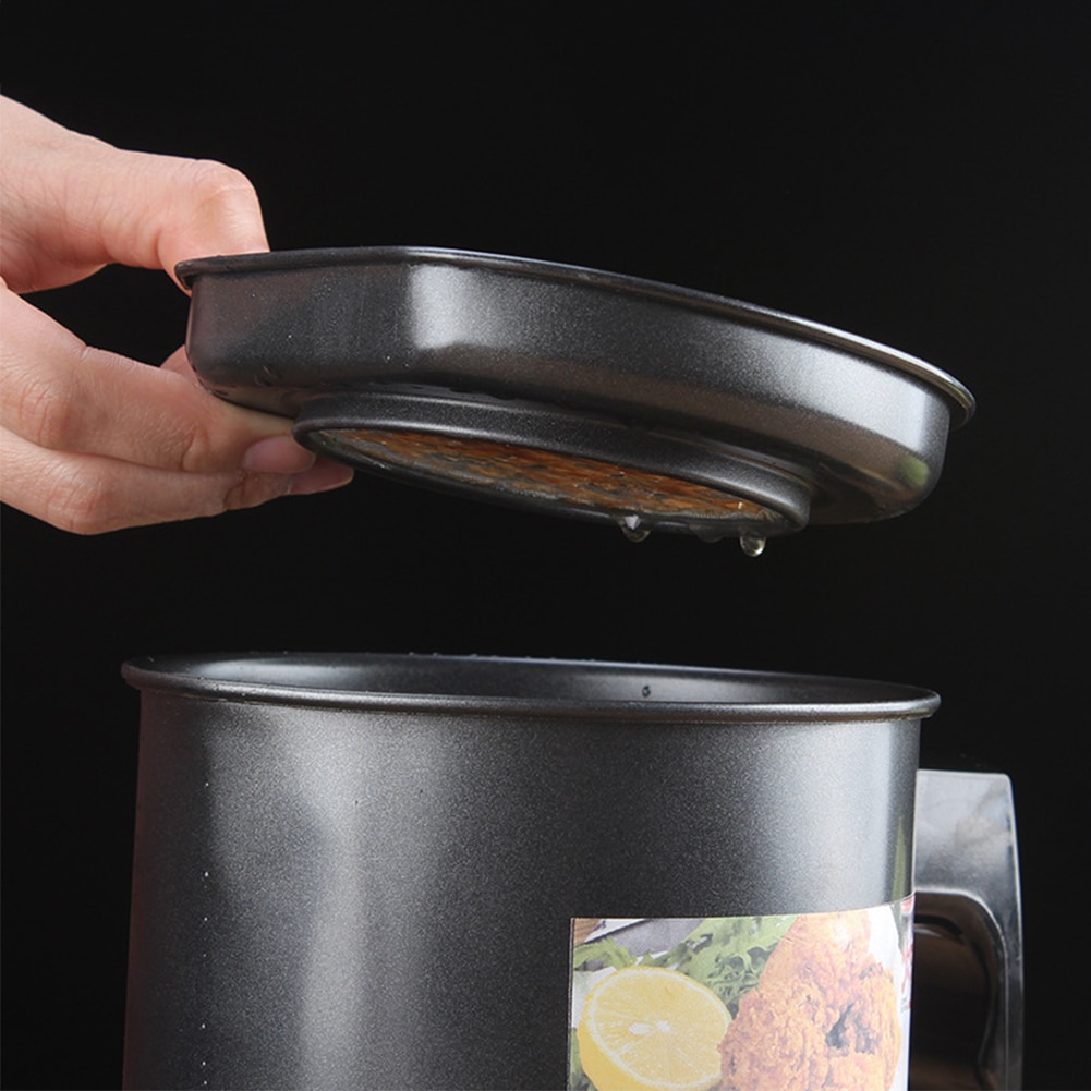 Bidon étanche 1,3l | Outil de cuisine, bouilloire séparateur de cuisson, poêle multifonction avec filtre stockage d'huile