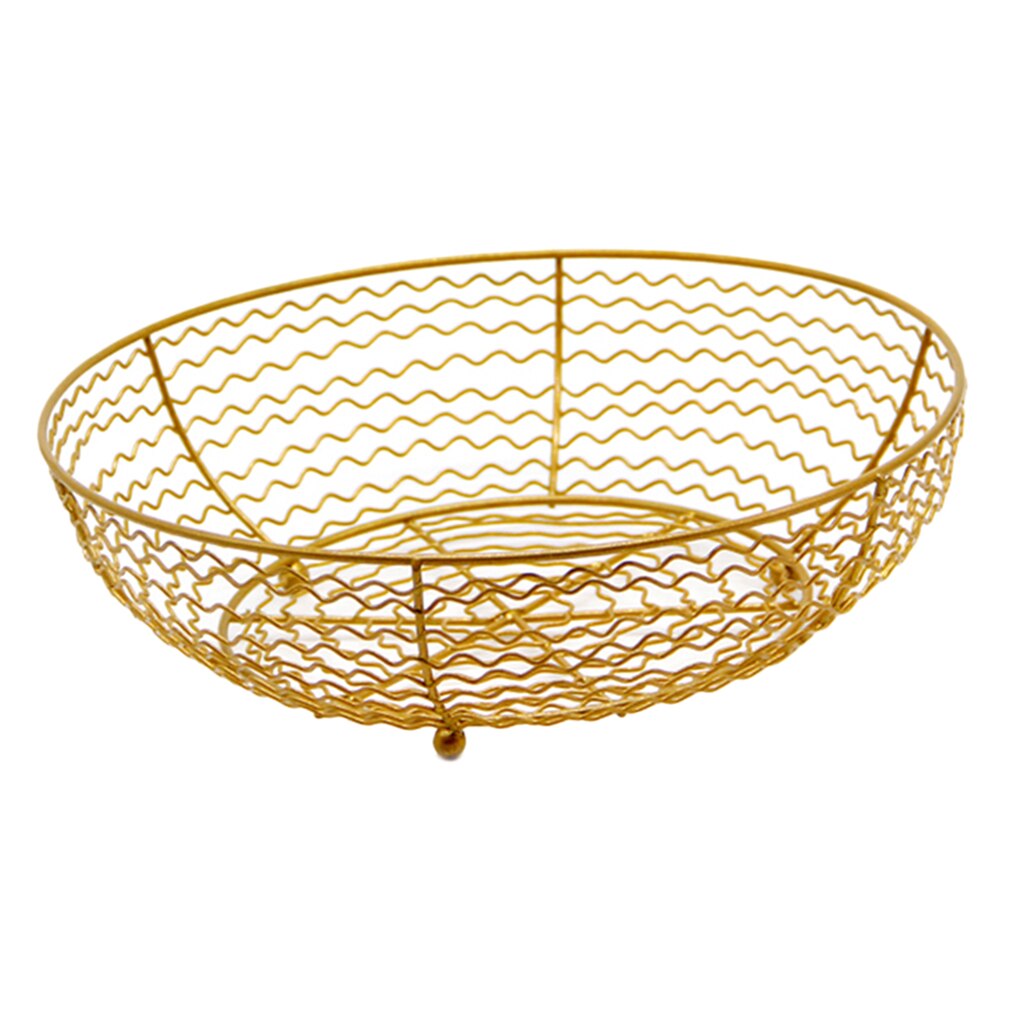 Metal Wire Fruit Basket Kitchen Countertop Fruit Bowl Vegetable Basket