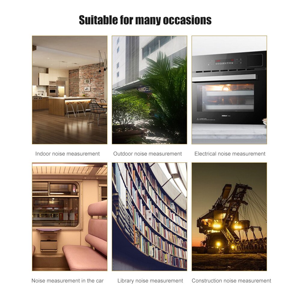 TA8151 Audio Measuring Instrument Alarm Audio Sound Level Meter LCD Volume Measuring Tool Decibel Monitoring Tester