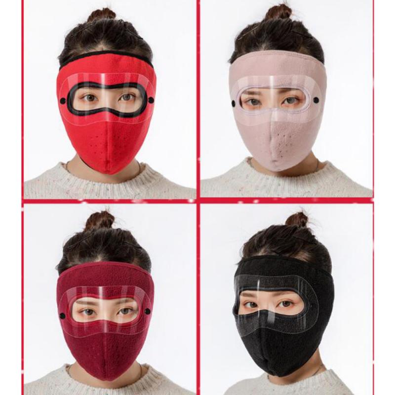 Mascarilla facial antiviento y cálida para ciclismo, máscara de protección ocular extraíble, antiniebla, para invierno, para mantener el calor