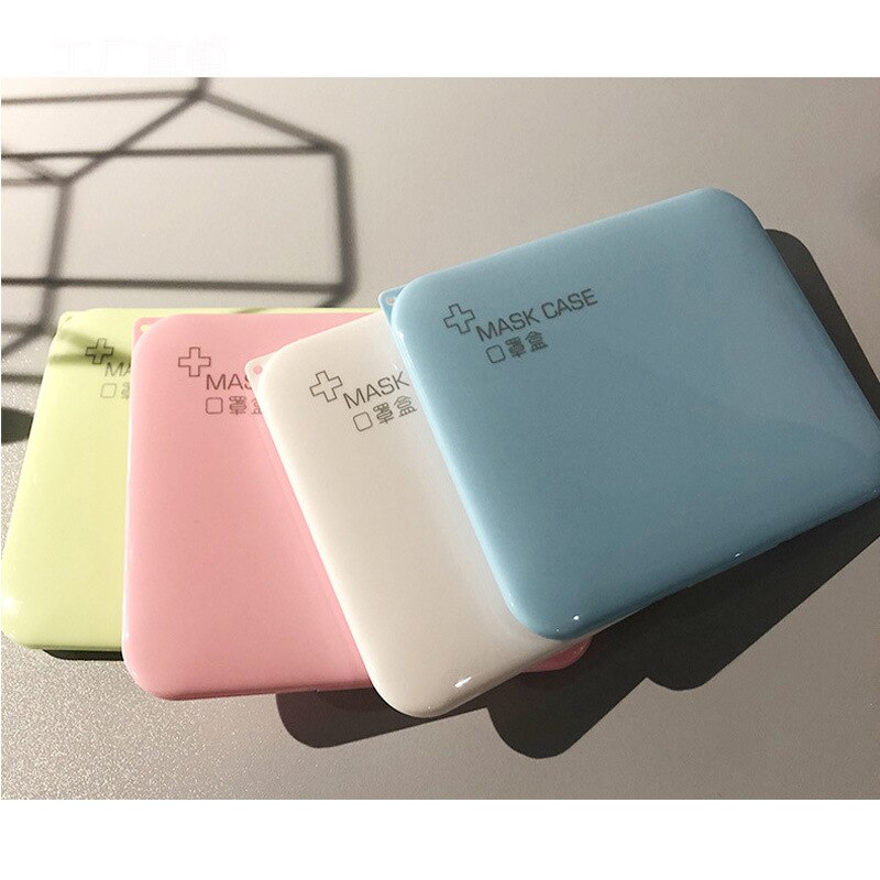 Portable N95 Mask Box Storage Box Portable Portable Square Student Dustproof