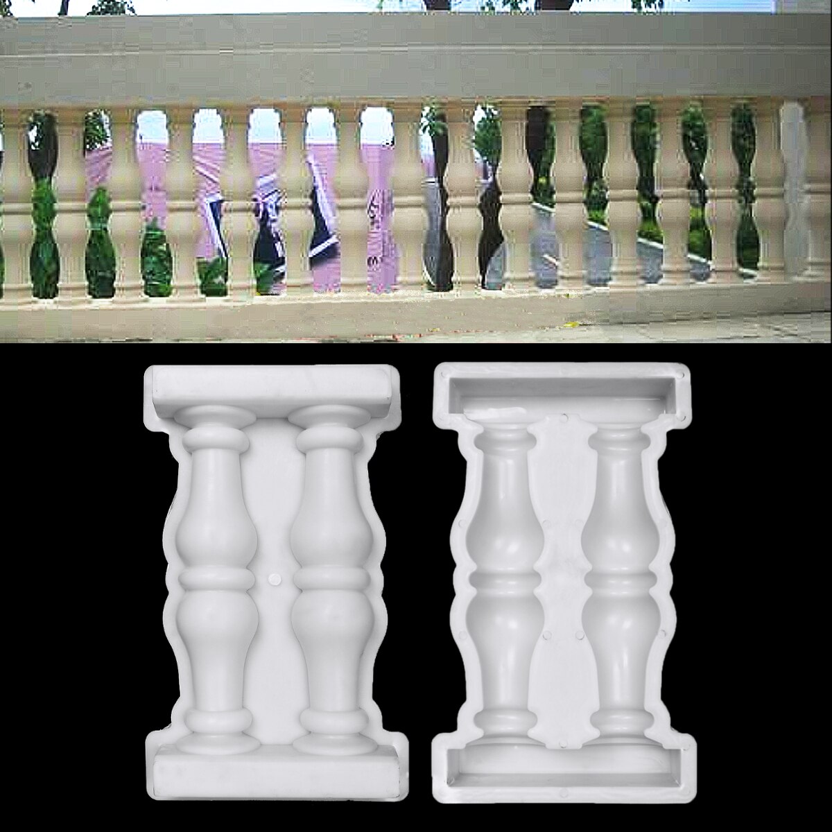 Havebygninger belægning forme romersøjle støbeform diy altan have pool hegn cement gelænder gips beton støbeform