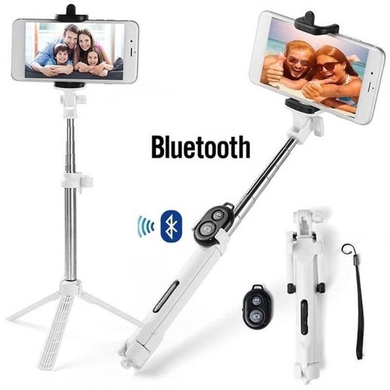 Draadloze Bluetooth selfie Stok met Uitschuifbare Monopod Remote selfie Sticks Statief voor iPhone Oneplus Huawei palo selfie