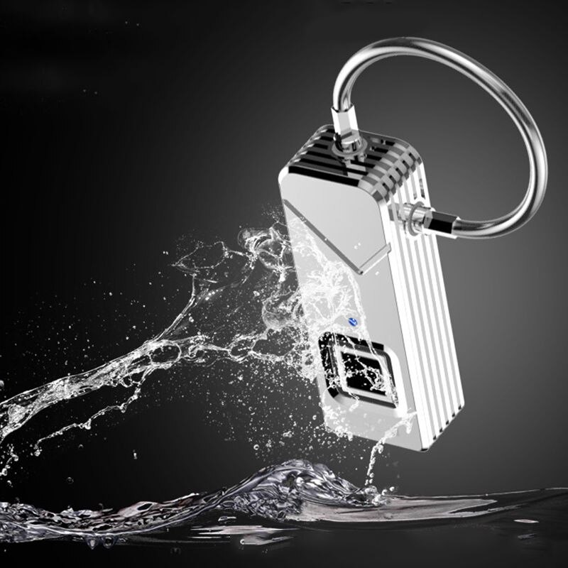 Outdoor Rechargeable Smart Keyless Fingerprint Lock Top Security Fingerprint Padlock For Travel Bags Luggage Suitcase Backpack