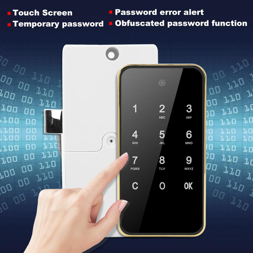 Electronic Password Lock Smart Keyless Digital Touch Screen for File Cabinet Locker Sauna