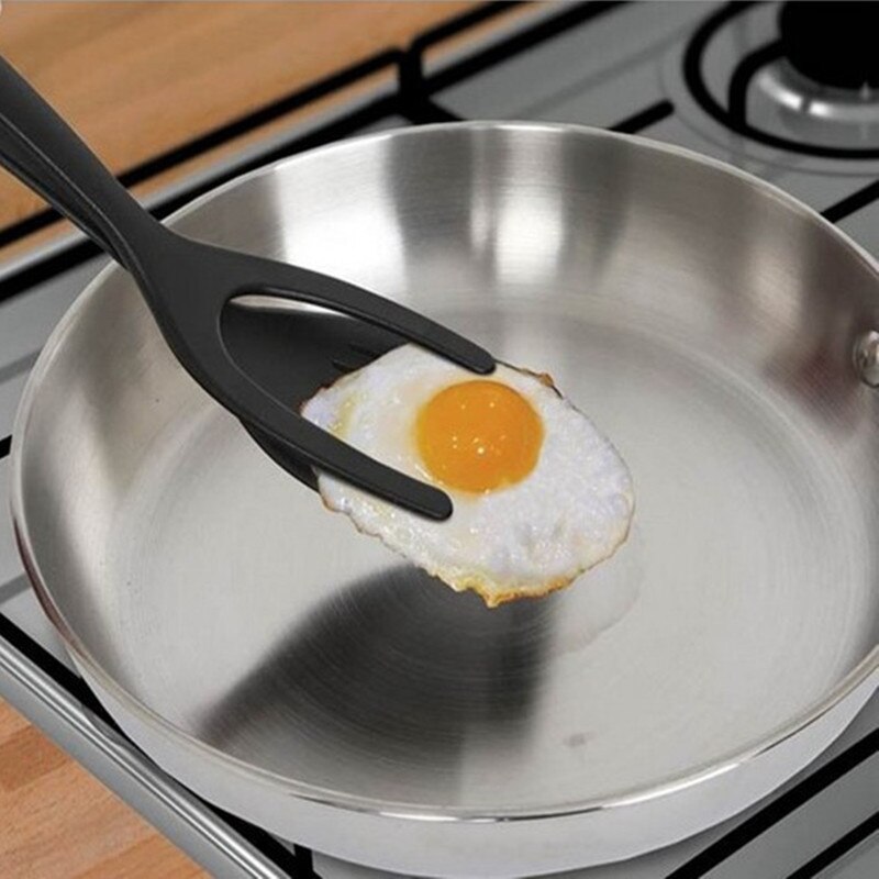 Multifunctionele 2 In 1 Non-stick Brood Ei Draaiers Koken Tang Gadgets Voor Keukengerei Siliconen Spatel Koken Tool