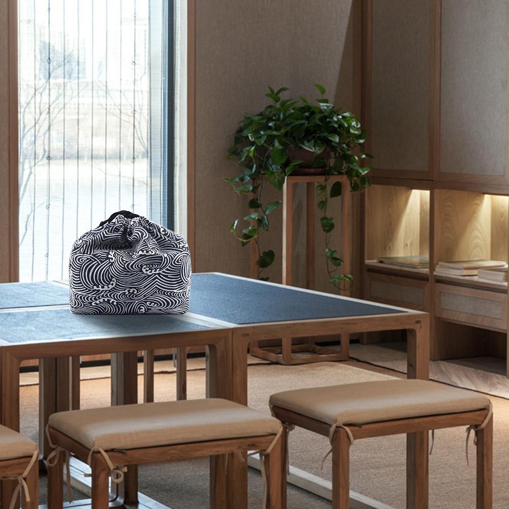 Japanese Style Lunch Box Bag Japanese Style Bento Tote Pouch Portable Lunch Box Storage Travel Picnic Tea Sets Bag