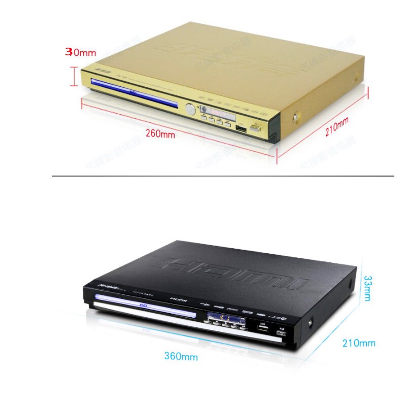 KYYSLB 220V Home Audio RMVB HD Bluetooth DVD EVD Player Super Decoding VCD Player 1080 Four/eight Core Bluetooth Player