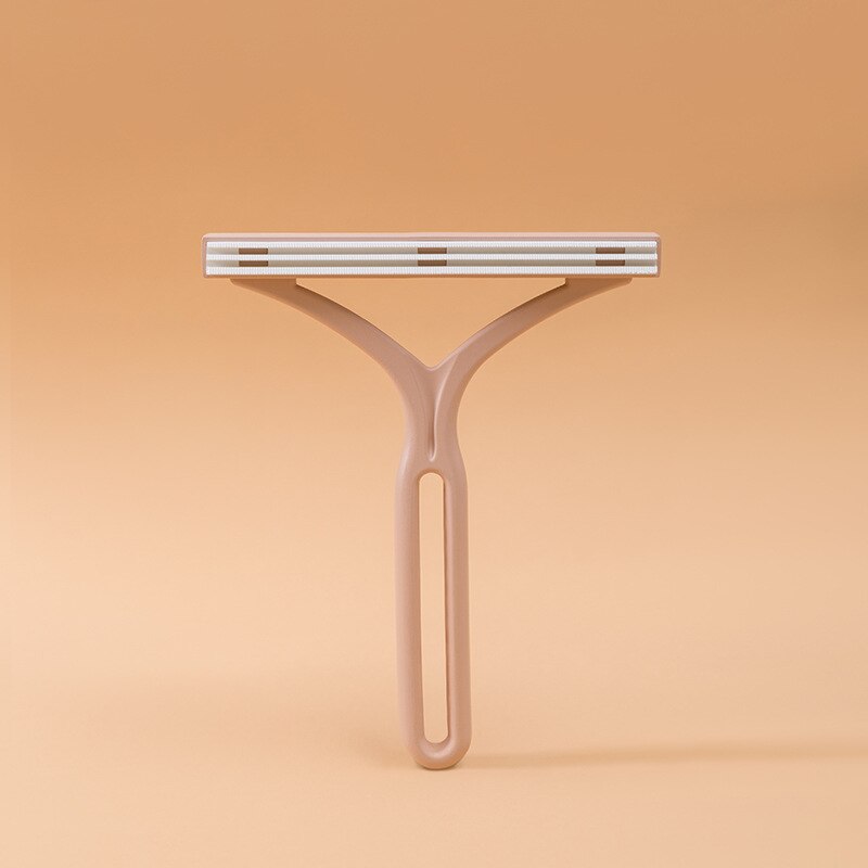 Draagbare Handmatige Haar Schraper Wollen Jas Scheerapparaat Removal Agent Brush Tool Ontharingscrème Bal Breien Pluche Tapijt Dubbelzijdig Scheermes: Plastic  Pink