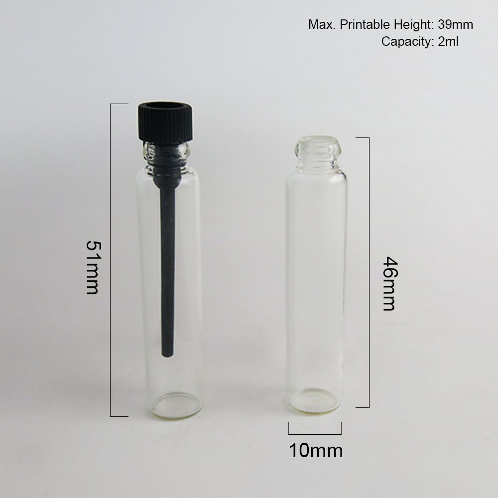 30 x 1/2/3 ml Empty Mini Glass Perfume Small Sample Vials Perfume Bottle Laboratory Liquid Fragrance Test Tube Trial Bottle