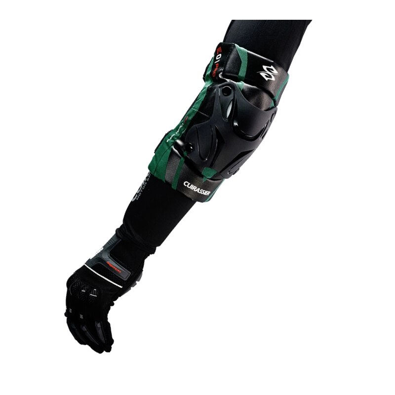 Cuirassier Protection Motorbike Kneepad Motocross Motorcycle Knee Pads MX Protector Racing Guards Off-road Elbow Protective: E01-3-Emerald Green
