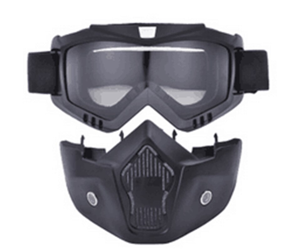 Motorrad Brille Maske Abnehmbare Stil Schützen Polsterung Helm Sonnenbrille, Straße Reiten UV Motorrad Gläser Transparen