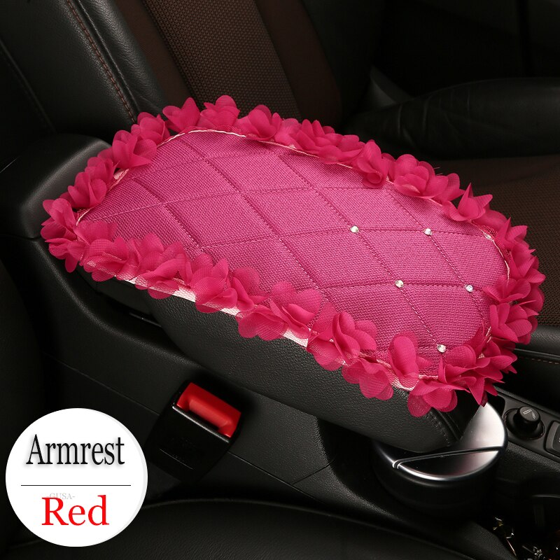 Draaibare Verhoog Armsteun Doos Voor Renault Dacia Duster 2 Centrale Console Opbergdoos Bekerhouder Pu Leer usb Chargi: Lace-red
