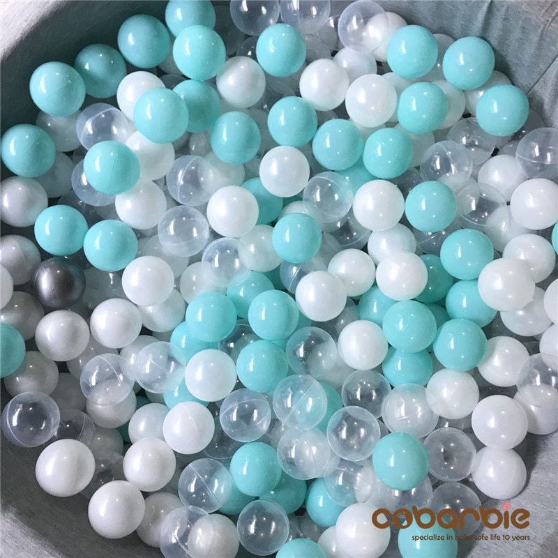 80pcs/lot Silver Grey Gold Soft Plastic ToyBalls Water Pool Ocean Wave Ball Baby Funny Toys Stress Air Ball Outdoor Fun Sports