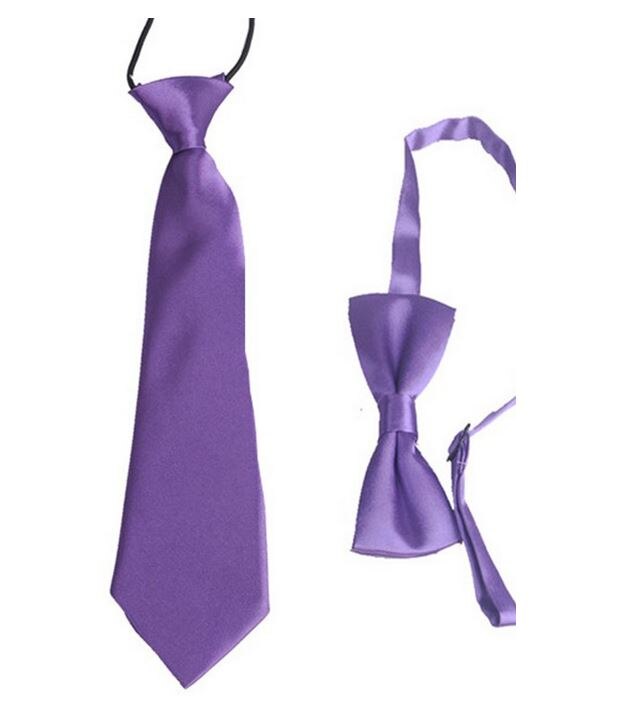 Kinderen Jongen Baby & Kids Leuke Kids Ties Bowtie Set Stropdas Bruiloft Kleding Accessoires HHtr0012: Purple