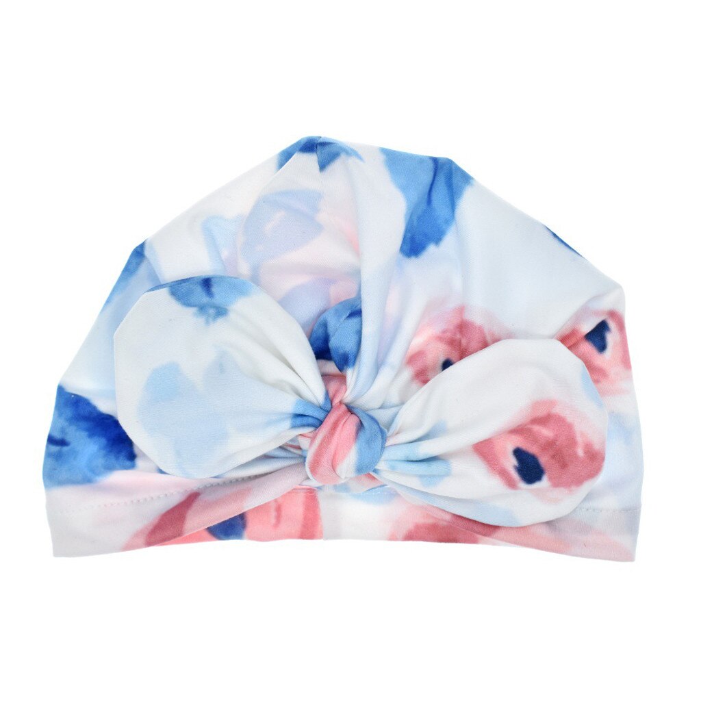 -né bébé garçon fille bébé chapeau de soleil chapeau à fleurs nœud papillon enfant en bas âge Turban Photo accessoires enfants enfants chapeau été directe: E