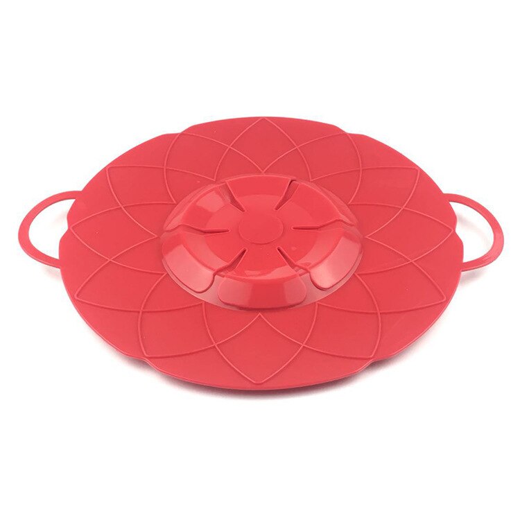 Silicon Pot Lid Spill Stopper Pot Lid Food Safety Grade Pot Lid Household Cooking Multi-function Splash Lids Kitchen Accessories: red