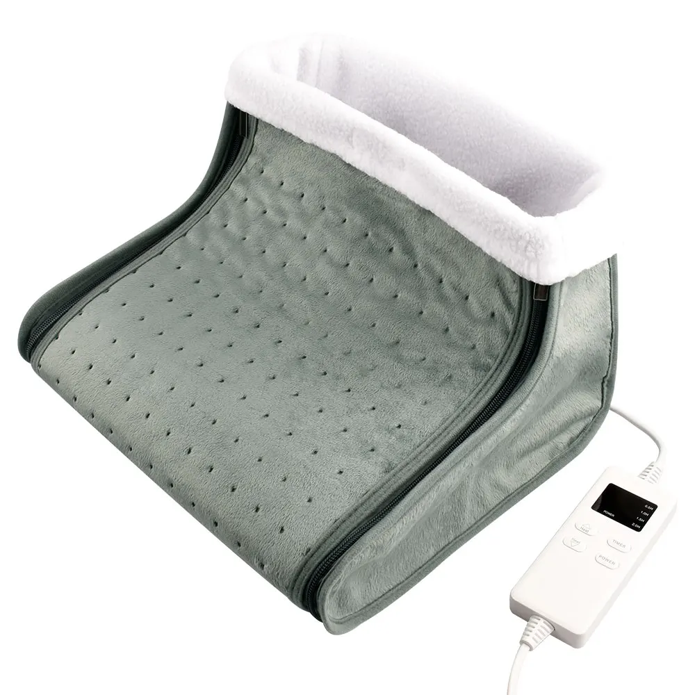 75W Draagbare Zachte Synthetische Thuis Verwarming Wol Liner Cover Wasbare Elektrische Voet Warmer Verwarmde Booties 100V-240V Voor Kantoor: WIT / EU