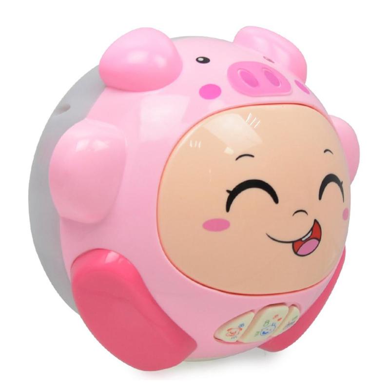 Cute Cartoon Electric Rolling Ball Light Sound Funny Toys Children Baby Musical Toy