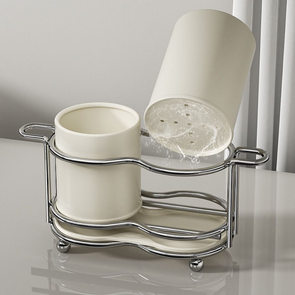 Soporte multifuncional para utensilios de cocina, estante de almacenamiento de cubiertos a prueba de herrumbre de gran capacidad, soporte escurridor ahorrador de espacio para restaurante