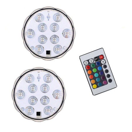 Fdit LED RGB Multi-Color Underwater Pool Bright Light with