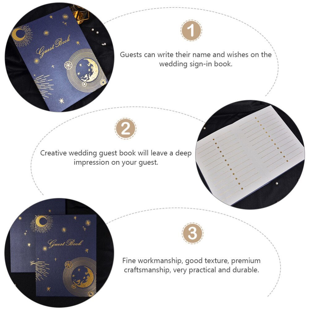 Elegance Stylish Guest Book Guest Sign Book for Engagement Party Wedding