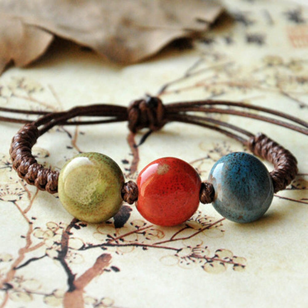 Vintage Kralen Armband Handgemaakte Geweven Elegante Armbanden Geometrische Bloem Glazuur Kralen Armband Voor Vrouwen Mannen Sieraden: 06