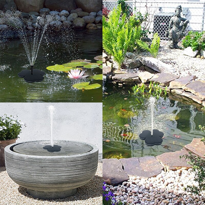 Shamrock Shaped Solar Source Irrigation Kit Solar Pump Pool Pond Submersible Waterfall Solar Panel Floating Water Fountain