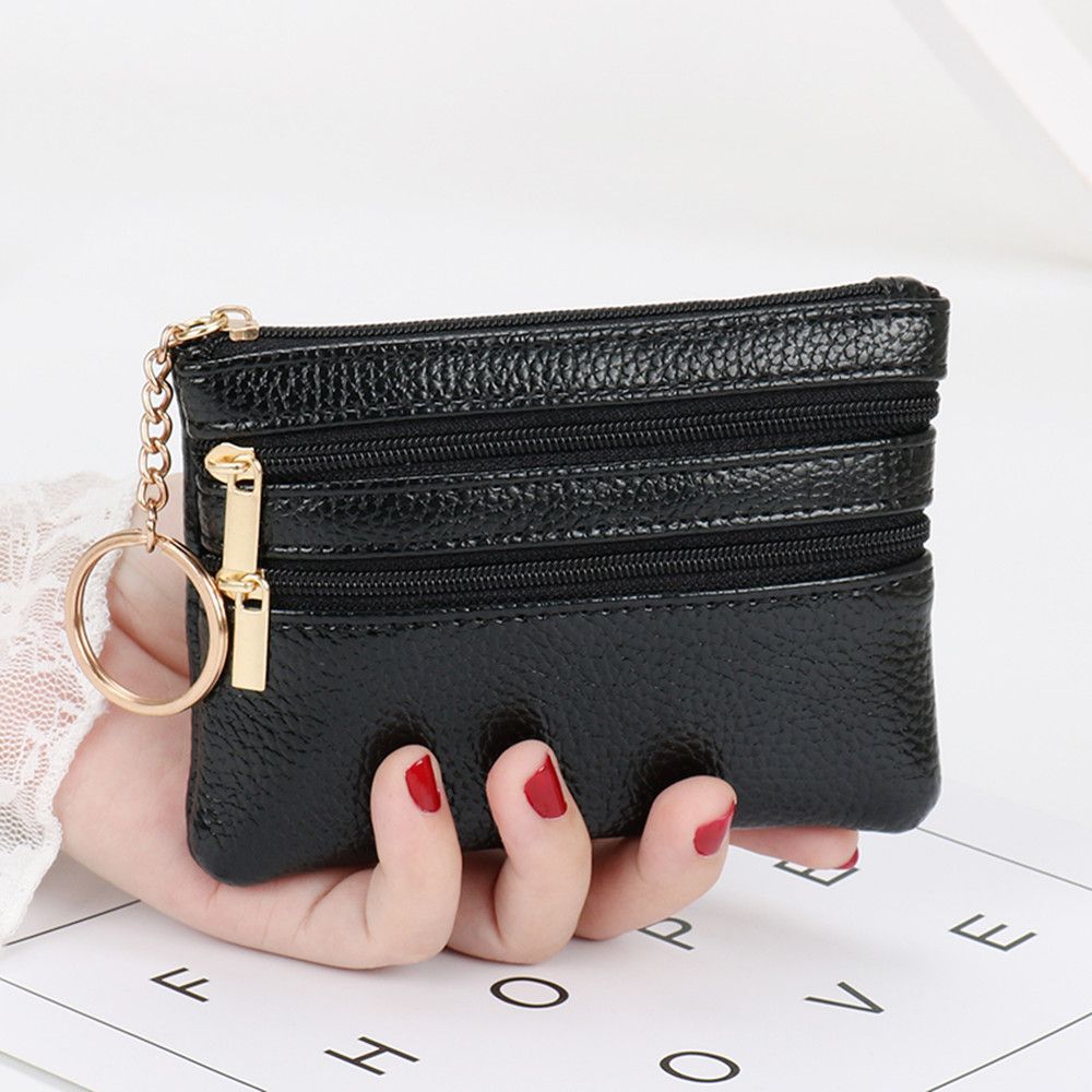 2023 Mode Vrouwen Portemonnee Clutch Drie Rits Vrouwelijke Korte Kleine Portemonnee Nieuw Zachte Mini Kaarthouder Portemonnee Geldzak