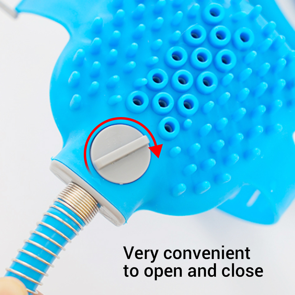 NICRW-Herramienta de baño para perros y mascotas, rociador de ducha para mascotas, cepillo para baño de mascota 2 en 1, suministro para mascotas para limpieza de perros, gatos, caballos y masaje, aseo