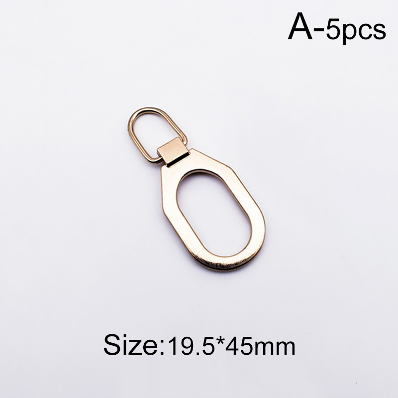 Extractor de cremallera Universal de 5 piezas, cabeza de cremallera desmontable, Kits de reparación de repuesto instantáneo para deslizador de cremallera, Kits de costura artesanal DIY: A