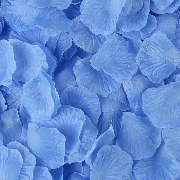 Pétales de roses 500 pièces/sac en soie, pour décoration de mariage romantique, fleurs artificielles, accessoires de mariage: blue